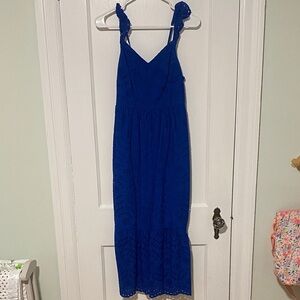 Sincerely Jules Vibrant Blue Textured Dress